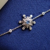 【雪花】18K金 雪花 藍寶石 鑽石 手鏈
