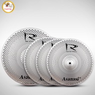 4 PCs/5 PCs Low Volume Cymbal Pack Mute Cymbal Stainless Steel Quiet Drum Cymbal Set Percussion Inst