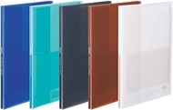 KOKUYO Glassele File, Clear Book, Display Book, Presentation Binder with Plastic Sleeves 20-Pocket Bound, Sheet Protector, A4, 5-Pack Cool Colors, Japan Import (99KRA-GL20X5-2)