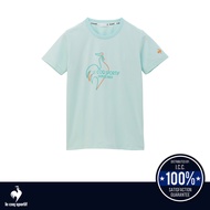 le coq sportif เสื้อเทรนนิ่ง ออกกำลังกาย ผู้หญิง สีเขียว (T-shirt, เสื้อยืด, เสื้อออกกำลังกาย, lecoq