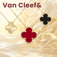 【18K Gold/100% Ori】van cleef Arpels Four-Leaf Clover necklace 18K Gold/vancleef necklace/van cleef n