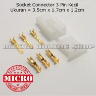 Pay On The Place Digital Shop_Store Small 3-Pin Socket+Skun/Motorcycle Socket/Motorcycle Connector/M