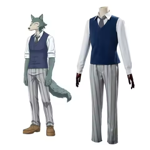 Beastars Cosplay Costume Legoshi Cos Outfits Anime Wolf Clothing For Men Halloween Carnival Party St