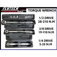1/2" 28-210nm / 3/8” 19-119nm / 1/4” 5-25nm DRIVE TORQUE WRENCH Adjustable Torque Wrench