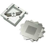 1 Pcs Bga Reballing Kit 90x90Mm Bga Reballing Station With 10 Pcs Bga Universal Stencil