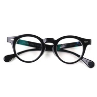 狀況極佳 △ JULIUS TART OPTICAL Harold Boston 款式眼鏡，黑色和銀色，含處方鏡片，帶盒子和眼鏡盒，日本製造，男士款。