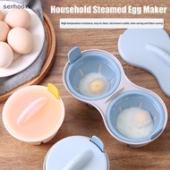 serhooxz Silicone Egg Cooker 1/2 Cavity Microwave Egg Poacher for Boiled Eggs and Poached SG