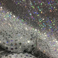 ~~ Symphony Laser Sequined Fabric Fabric Dense Mesh Wedding Decoration Stage Background Cloth Costume Fabric Dress Tablecloth