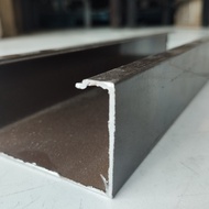 Aluminium Batang Kusen Polos Open Back 3 Inch Coklat/Hitam/Putih/Slver