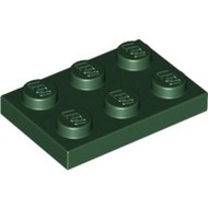 LEGO LEGO 3021 Dark Green Particle Thin Plate Plate 2x3 4650244