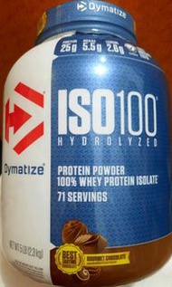 Dymatize ISO 100 Hydrolyzed 100% Whey Protein Isolate 增肌奶粉/水解分離乳清蛋白粉 Gourmet Chocolate 5lbs 美味朱古力味 5磅