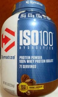 Dymatize ISO 100 Hydrolyzed 100% Whey Protein Isolate 增肌奶粉/水解分離乳清蛋白粉 Gourmet Chocolate 5lbs 美味朱古力味 5