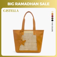 CISTELLA - Serena Rattan Bag Women's Bag Leather Rattan Bag Aesthetic Tote Bag Women's Handbag Women