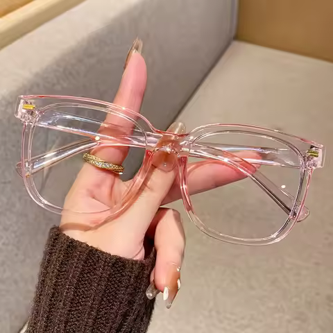 Transparent Glasses Transparent Horn-Rimmed Glasses Computer Glasses Pc Material For Computer Use Da