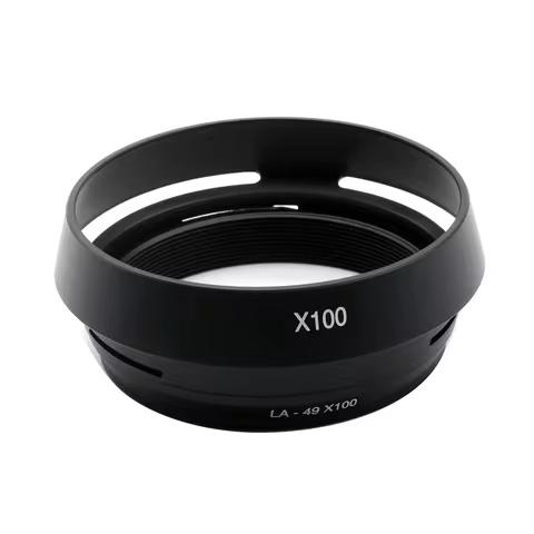 For FUJIFILM X100 X100S X100T X100F Metal Lens Hood with 49mm Adapter Ring Replacement for original 