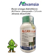 (+-500ml) Racun serangga diafenthiuron---28.5%w/w + fenoxycarb---7.1% w/w Advansia Alcan35.6SC