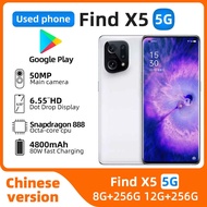 Oppo Find X5 5G Snapdragon 888 12+256GB ROM Mobile Phone Screen Fingerprint 6.55" 120HZ 50.0MP used 