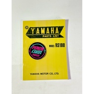 Yamaha RS 100 RS100 Catalog Part List Book