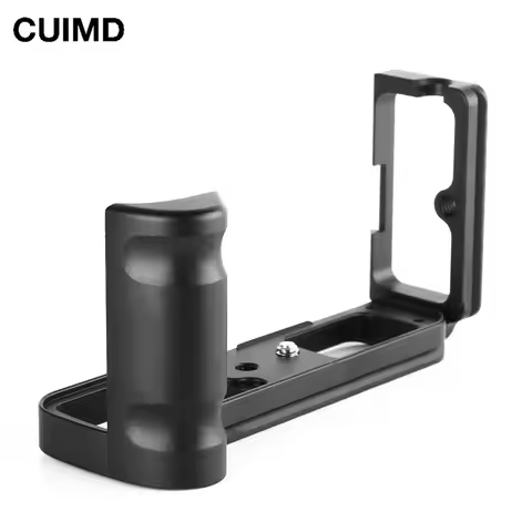 Quick Release L Plate Holder Hand Grip Tripod Bracket & Concave Shutter Release Button for Fujifilm 