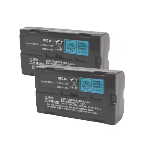 2pcs Battery BDC46B Compatible with Sokia SET510/610/210/310 SET30R/30RK/10K Total Station - Brand n
