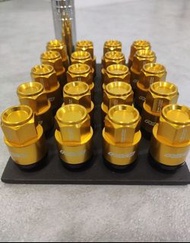 🛞🚩🇺🇸🇯🇵🇰🇷美日韓車款螺絲 🟡rays composite lug nut gold