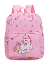 de niños con unicornio con estampado Mochila para jardín de infancia , doble hombro Bolso