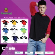 Basic Raglan Cotton T Shirt UNISEX - OREN SPORT CT56 Cotton Raglan 3/4 Quarter Sleeve Tshirts