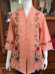 kebaya alexuez 0994 bordir timbul kombinasi brukat//kebaya encim premium warna