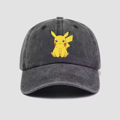 FUNISM Pikachu children's hats, Pokemon cute and versatile hats, children's sunshades, outdoor baseb