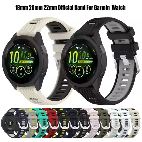20mm 22mm 18mm Silicone Strap For Garmin Forerunner 265 265S 255 Music/Vivoactive 4 4S/Venu 2 Vivoac