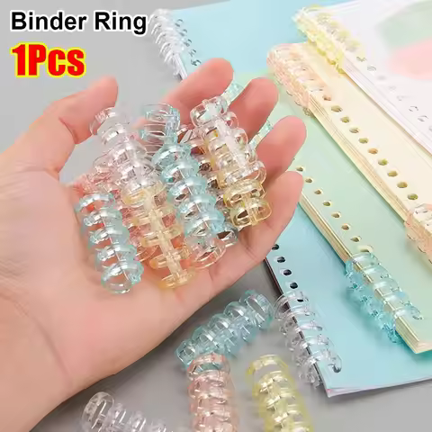 1Pcs Binding Spines Snap Split Binder Rings A4 A5 A6 Notebook Learning Cards Loose Leaf 5 Ring Stati