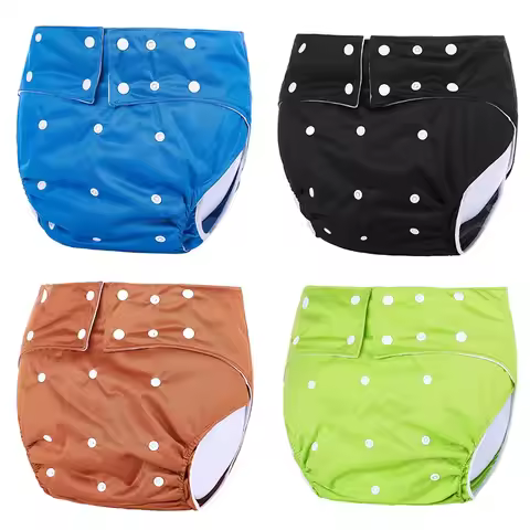 Leak-proof Washable Adult Diapers Reusable Ice Silk Cloth Diapers Quick-drying Waterproof Men Women 
