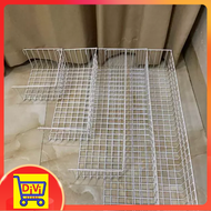 DIVI STORE #32" (3pcs)  Wire Grid Hanging Basket White Coating wire mesh Basket open basket Flower Pot