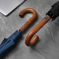 Large Umbrella Men Windproof 135cm Double Layer Golf Umbrellas Rain 8K Ultra-large Paraguas Wooden H