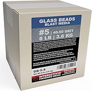 #5 Glass Beads - 8 lb or 3.6 kg - Blasting Abrasive Media (Coarse to Medium) 40-50 Mesh or Grit - Sp