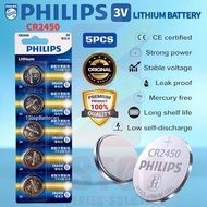 100% Original Philips CR2430 CR2450 CR2477 3V Lithium Batteries (60pcs/Box)