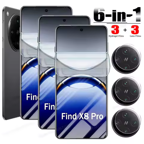 6IN1 For OPPO Find X8 Pro Hydrogel Film For OPPO Find X8 X7 Ultra Lens Film For OPPO Find X3 Neo X5 