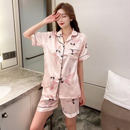 Women Pajamas Suits with Shorts Female Silk Summer Sets Satin Pijama Sleepwear Pyjamas Plus Size 4XL