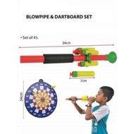 Blowpipe & Dartboard Games Set