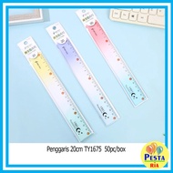  (1Pcs) 20cm ruler, school ruler, plastic ruler