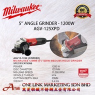 MILWAUKEE  AGV-125XPD ANGLE GRINDER 1000w