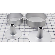 W4B8 M6in/8inch Hollow chimney Chiffon Cake Mould Angel Food Cake Pan Baking Mould Home Cooking Accs