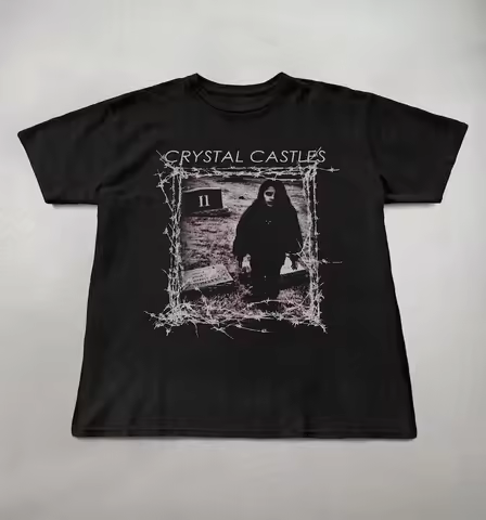Crystal Castles 90s Style Grunge Graphic T-shirt Vintage Grunge Style Punk Cotton T-shirt Men Women 