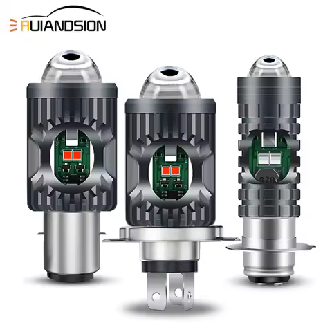 1x H6M P15D BA20D H6 H4 LED Headlight 12-80V White Yellow Blue Red Four Color Hi/Lo Beam Waterproof 