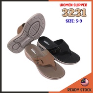 [ READY STOCK ] 3231 Women's Wedge Flat Heels Sandals | Ladies Comfort Slip-on | Sandals Wanita