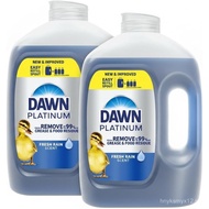 Dawn Platinum Refill Jug Dish Soap, Fresh Rain Scent Liquid Dishwashing Detergent Powerful Dawn Dish