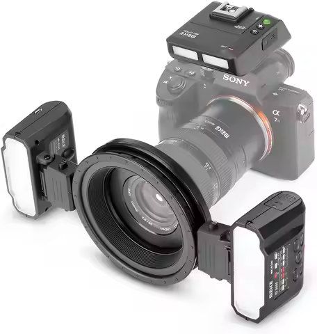Meike MK-MT24 II Macro Ring Flash Twin Lite Remote TTL Work For Sony A7RIV A7MIII A7RIII A7II A7SII