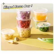 Hinged Sauce Cup 1/2/3/4oZ hinged cup with lid salad cup gravy dessert cup with lid sauce container