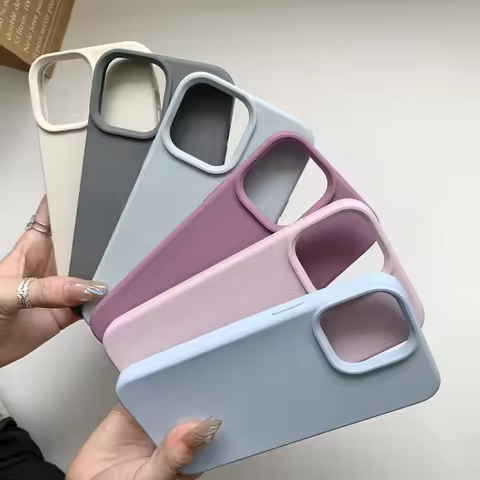 For Phone 14 13 Pro Max Case Luxury Liquid Silicone Phone Case for Phone 11 12 Pro Max X XR 7 8 14 P