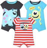 Disney Baby Boy Monsters Inc Rompers Baby Newborn Clothes (3 Pack)